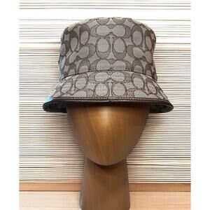 NWOT Coach C4043 Signature Jacquard Bucket Hat Size O/S